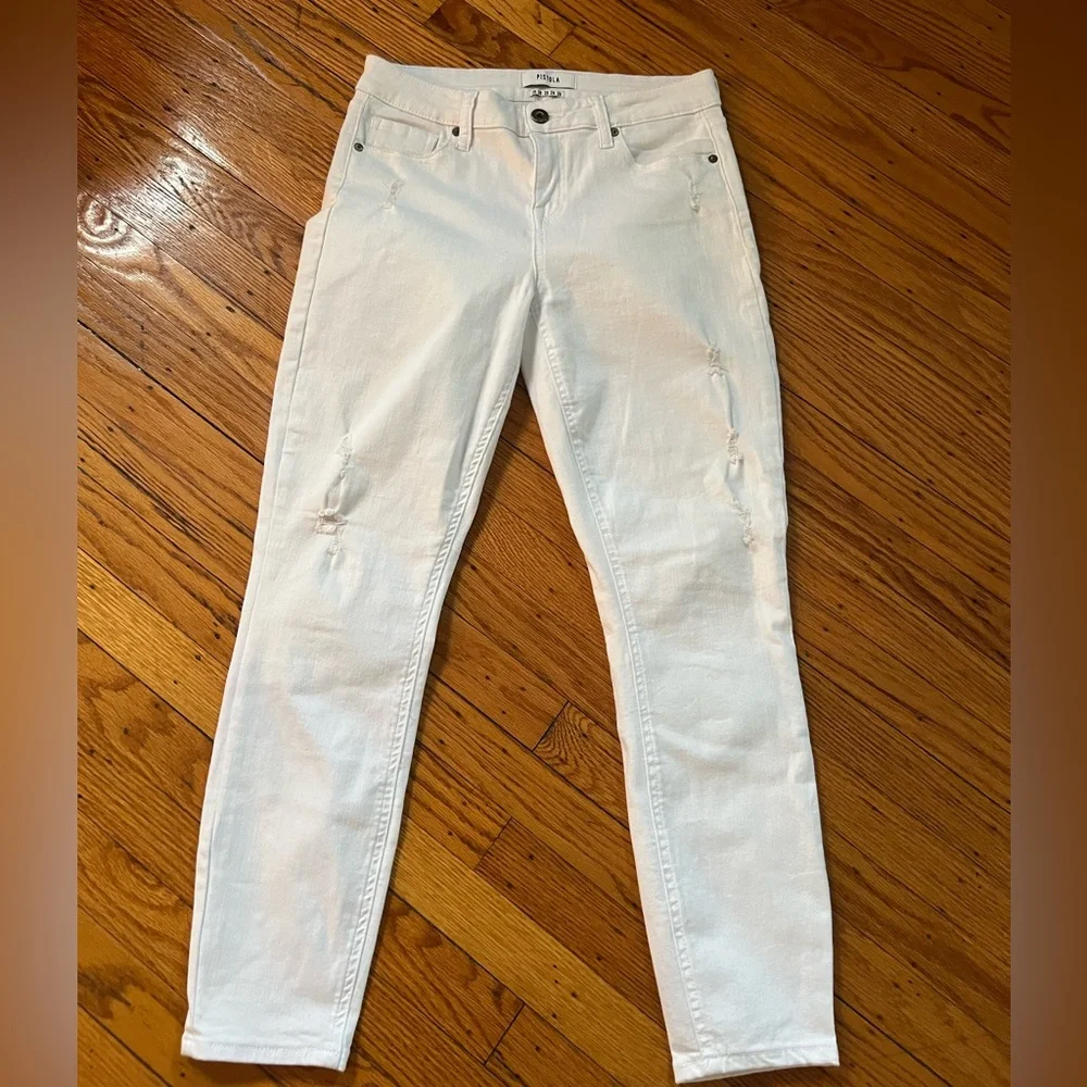 Pistola white ripped jeans size 28 - Picture 1 of 7